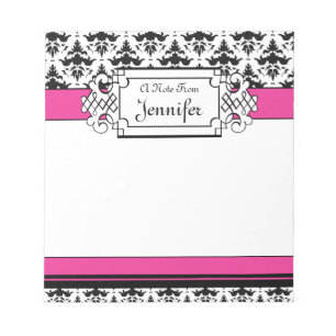 Bloco De Notas Notepad Personalizado da Menina Negra e Rosa Trend