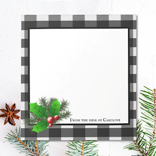 Bloco De Notas Notepad Personalizado da Xadrez Holly Buffalo