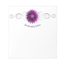 Bloco De Notas Notepad Personalizado Dahlia Roxo