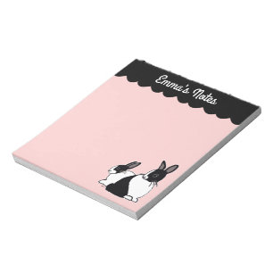 Bloco De Notas Notepad personalizado de 5,5" x 6", cor-de-rosa e 