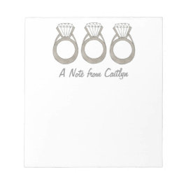 Bloco De Notas Notepad Personalizado de Casamento de Notepad do A