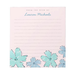 Bloco De Notas Notepad Personalizado de Flores Diversas