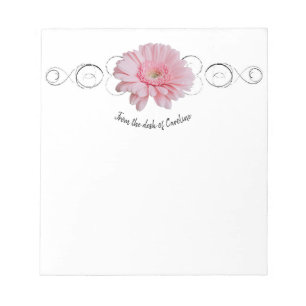 Bloco De Notas Notepad Personalizado de Gerber Rosa Daisy