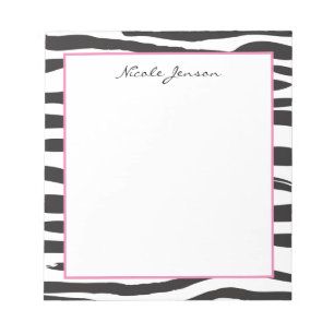 Bloco De Notas Notepad Personalizado de Impressão em Zebra Anima