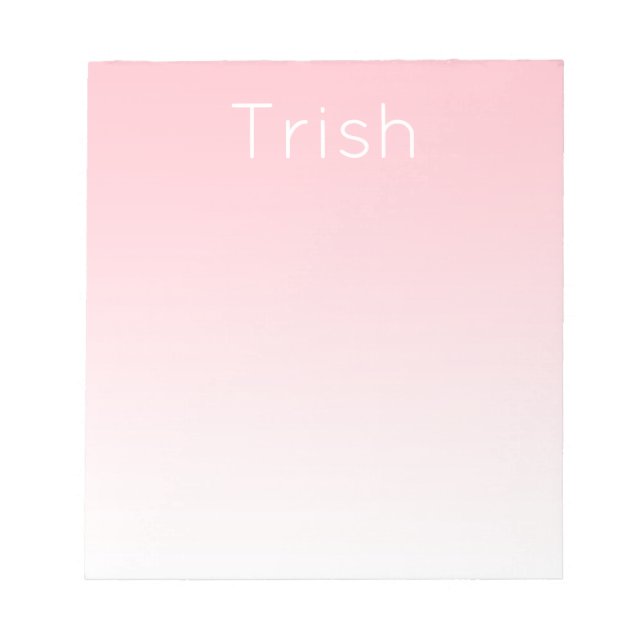 Bloco De Notas Notepad Personalizado de Omã Moderno, Rosa (Frente)