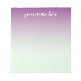 Bloco De Notas Notepad Personalizado de Ombre Azul e Roxo