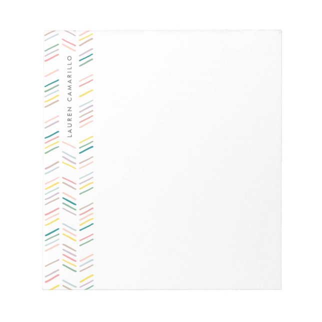 Bloco De Notas Notepad Personalizado Do Arenque Desenhado - Rosa (Frente)