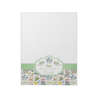Bloco De Notas Notepad Personalizado do Jardim de Voysey Apotheca