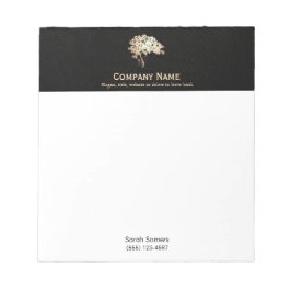 Bloco De Notas Notepad Personalizado do Lotus Azul e Dourado