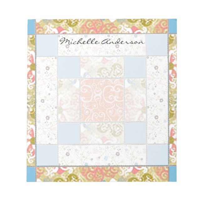 Bloco De Notas Notepad Personalizado do Quilt Chimney (Frente)