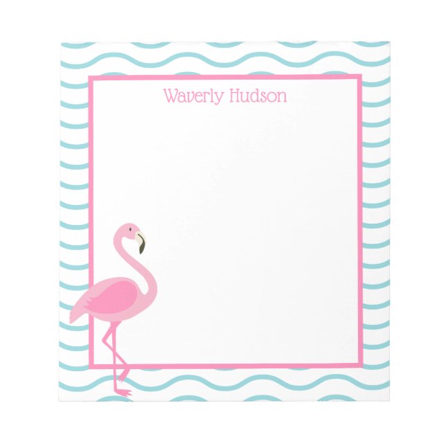 Bloco De Notas Notepad Personalizado Flamingo Rosa (Frente)