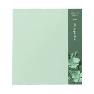 Bloco De Notas Notepad Personalizado Floral de Blooms Minimalista