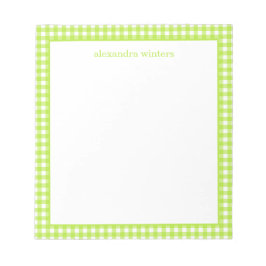 Bloco De Notas Notepad Personalizado Gingham