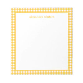 Bloco De Notas Notepad Personalizado Gingham