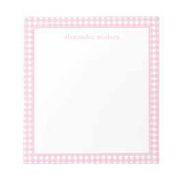 Bloco De Notas Notepad Personalizado Gingham