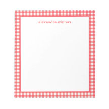 Notepad Personalizado Gingham