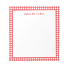 Bloco De Notas Notepad Personalizado Gingham