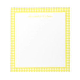 Bloco De Notas Notepad Personalizado Gingham
