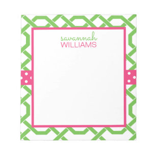 Bloco De Notas Notepad Personalizado Latice & Grosgrain