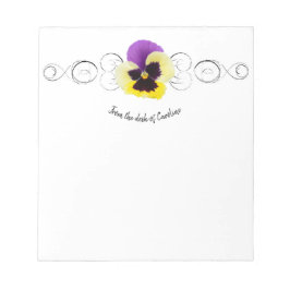 Bloco De Notas Notepad Personalizado Pansor Amarelo e Roxo