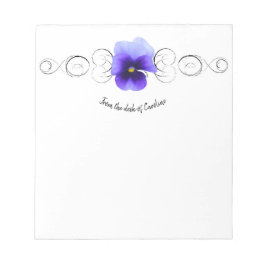 Bloco De Notas Notepad Personalizado Pansy Roxo