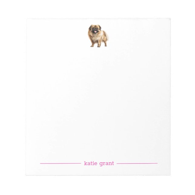 Bloco De Notas Notepad Personalizado Pekingês (Frente)