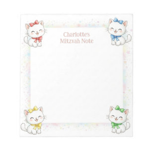 Bloco De Notas Notepad Personalizado por Gatos Legítimos Mitzvah 