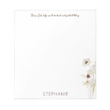 Notepad personalizado "Querido Deus" com branco e