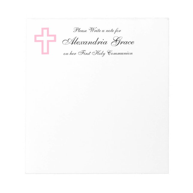 Bloco De Notas Notepad Personalizado Rosa (Frente)