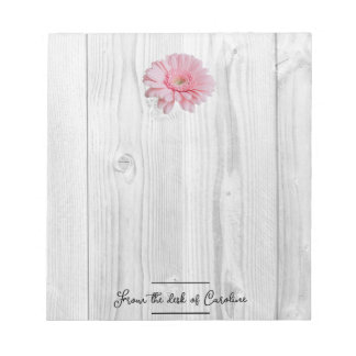Bloco De Notas Notepad Personalizado Rustic Gerber Daisy