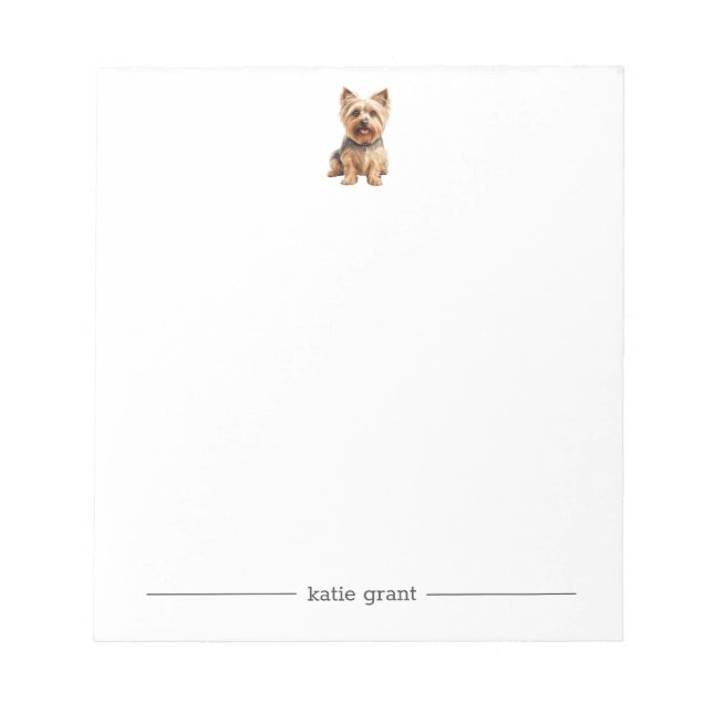 Bloco De Notas Notepad Personalizado Silky Terrier (Frente)