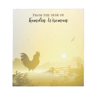 Bloco De Notas Notepad Personalizado Sunny Morning Fazenda Countr