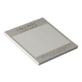 Bloco De Notas Notepad Personalizável de Textura de Tecido Sutil