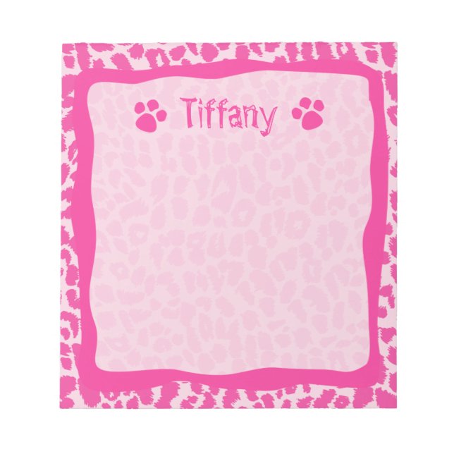 Bloco De Notas Notepad Personalizável Leopard Cheetah Quente (Frente)