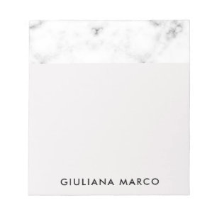 Bloco De Notas Notepad personalizável - Padrão de mármore e rosa