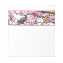 Notepad Pigeon Cherry Blossoms Rosa