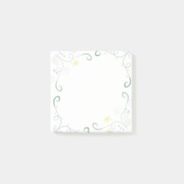 Bloco De Notas Notepad Poste-Ti Da Placa De Aquarela Floral