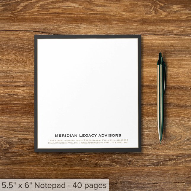 Bloco De Notas Notepad preto clássico e Dourado (Criador carregado)