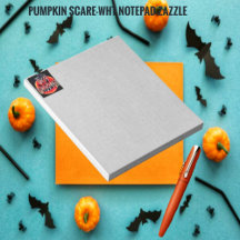 Notepad Pumpkin Scare-Wht