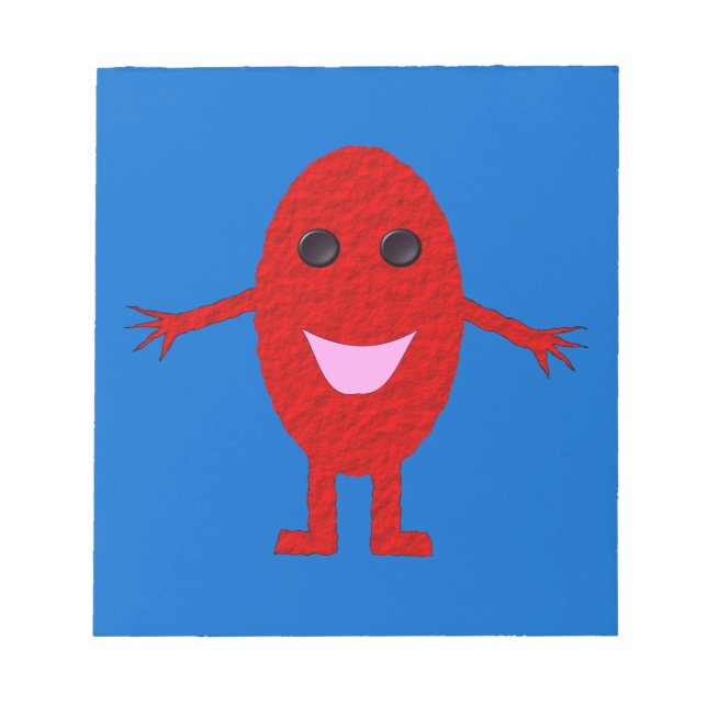 Bloco De Notas Notepad Red Grape Feliz (Frente)