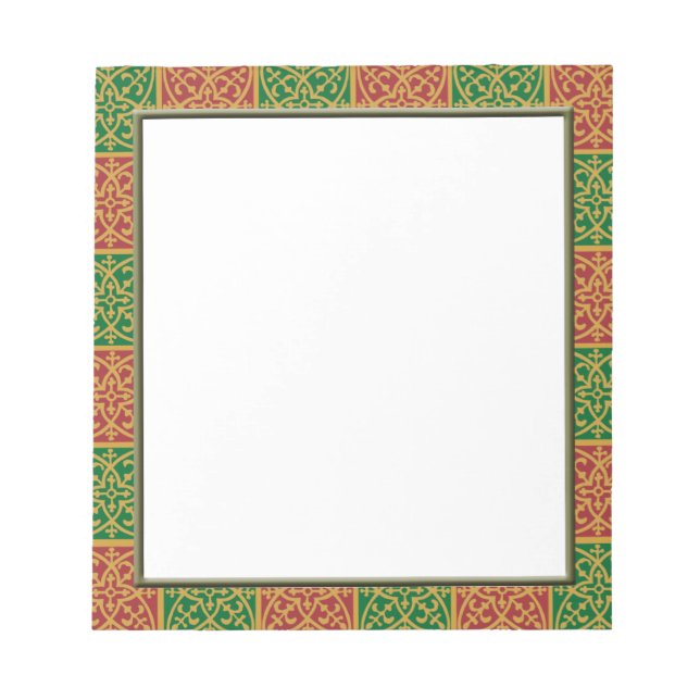 Bloco De Notas Notepad Red Green Fleur des Lis (Frente)