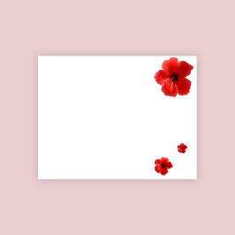 Bloco De Notas Notepad Red Hibiscus