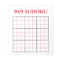 Notepad Red Simples 9x9 Sudoku Modelo