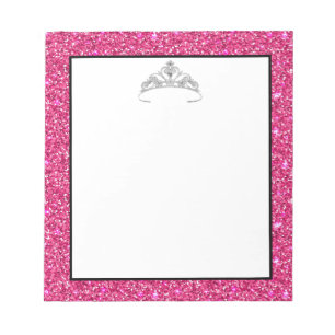 Bloco De Notas Notepad Rosa Coroa Tiara