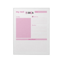 Notepad Rosa Minha Próxima Ideia