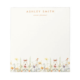 Bloco De Notas Notepad Rustic Wildflower Business