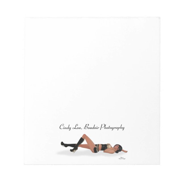 Bloco De Notas Notepad Sexy Brunette Pinup Girl Dormindo (Frente)