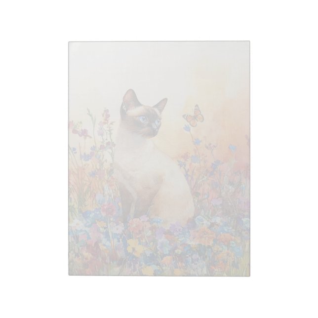 Bloco De Notas Notepad Siamese Cat 1 - 11" x 8,5" (Invertido)