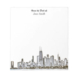 Bloco De Notas Notepad Skyline Personalizado em Chicago