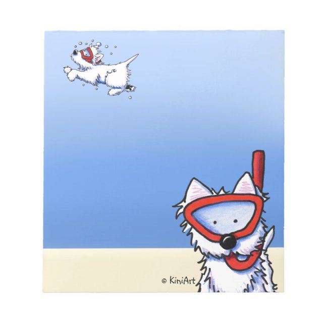 Bloco De Notas Notepad Snorkel Westies (Frente)